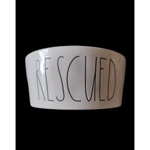 8" Extra Large Rae Dunn Rescued Dog Cat Pet Food Water Bowl Artisan Magenta New